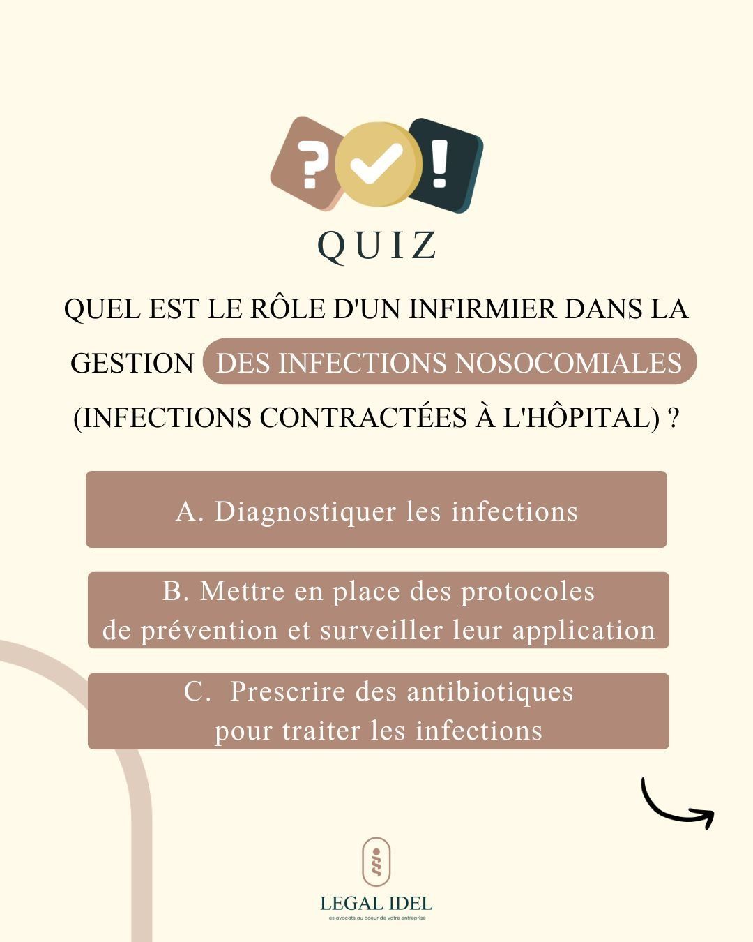      Legal-Idel QUIZ - Testez votre savoir juridique ! ⚖rnrnQuel est le rôle d'un infirmie...