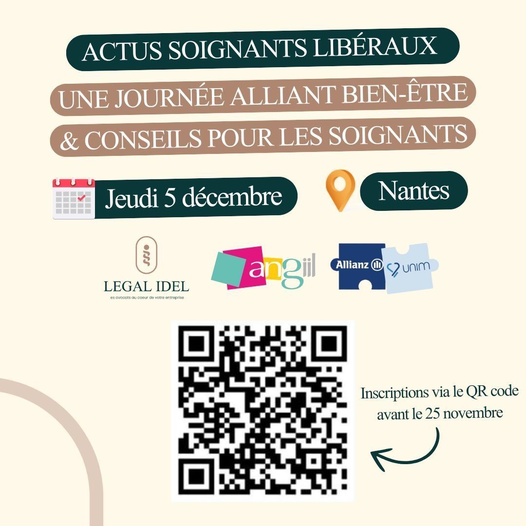      « Actus Soignants Libéraux ! » à Nantes le 5 décembre !nnVous êtes soignant libéral   Pr...