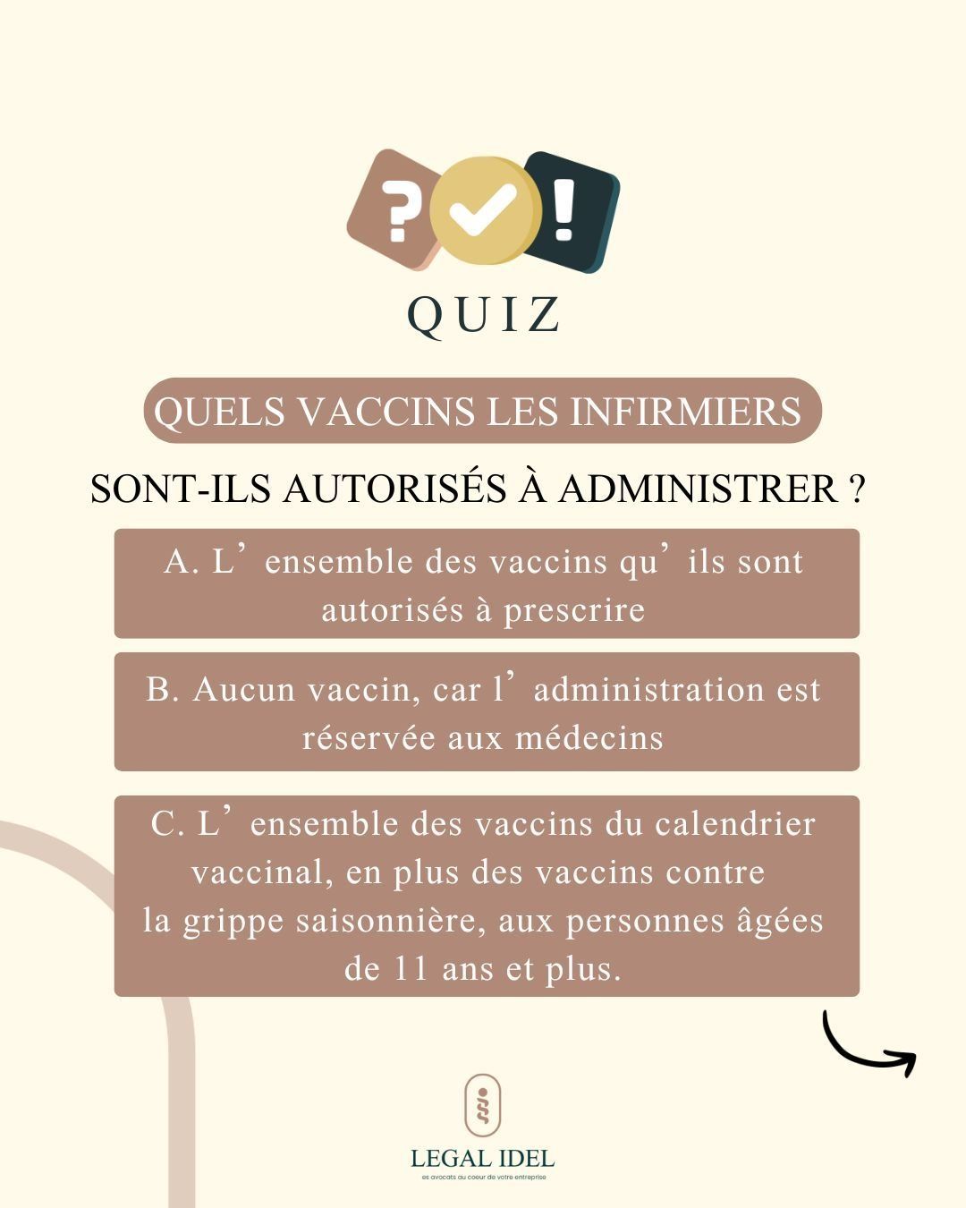      Legal-Idel QUIZ - Testez votre savoir juridique ! ⚖rnrnQuels vaccins les infirmiers sont-ils ...